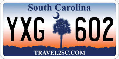 SC license plate YXG602