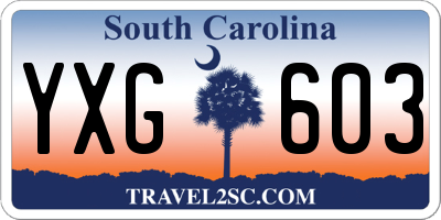 SC license plate YXG603
