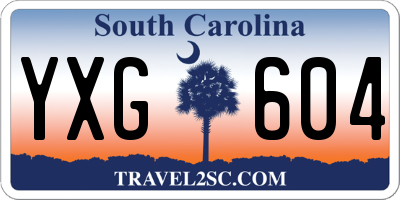 SC license plate YXG604