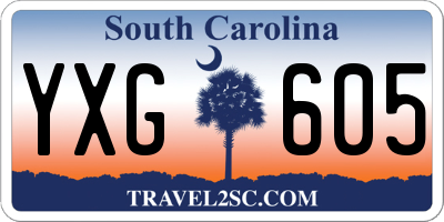 SC license plate YXG605