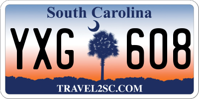 SC license plate YXG608