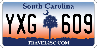 SC license plate YXG609