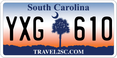 SC license plate YXG610