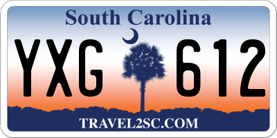 SC license plate YXG612