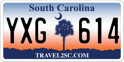 SC license plate YXG614