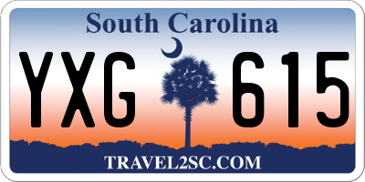 SC license plate YXG615