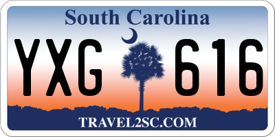 SC license plate YXG616