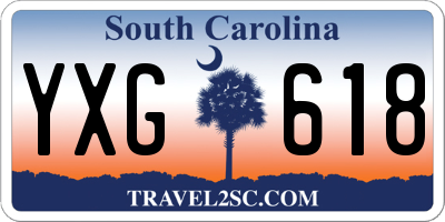 SC license plate YXG618