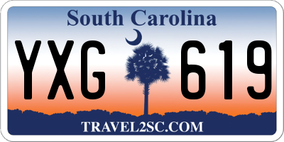 SC license plate YXG619
