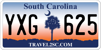 SC license plate YXG625