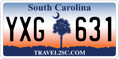 SC license plate YXG631