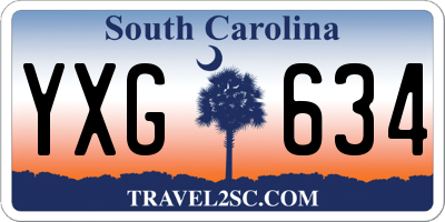 SC license plate YXG634