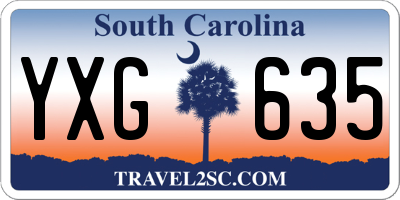 SC license plate YXG635