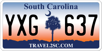 SC license plate YXG637