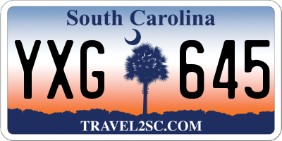 SC license plate YXG645
