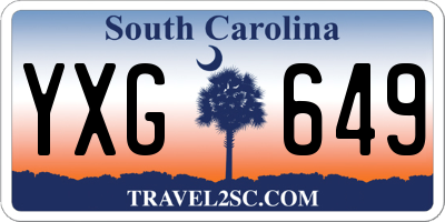 SC license plate YXG649