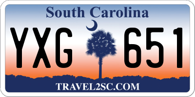 SC license plate YXG651