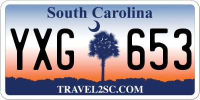 SC license plate YXG653