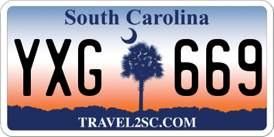 SC license plate YXG669