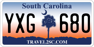 SC license plate YXG680