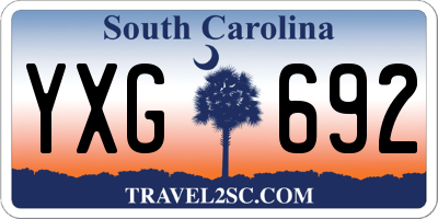 SC license plate YXG692
