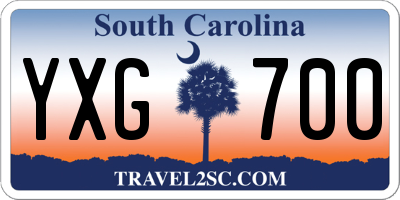 SC license plate YXG700