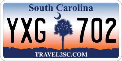 SC license plate YXG702