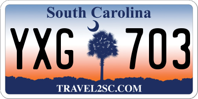 SC license plate YXG703