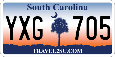 SC license plate YXG705