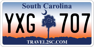 SC license plate YXG707