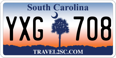 SC license plate YXG708