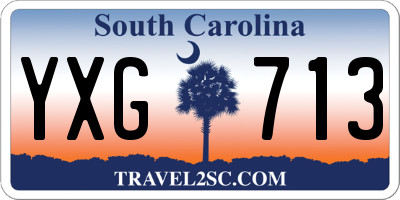 SC license plate YXG713
