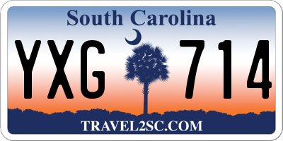 SC license plate YXG714