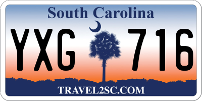 SC license plate YXG716