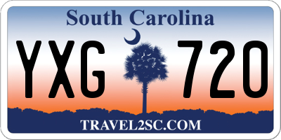 SC license plate YXG720