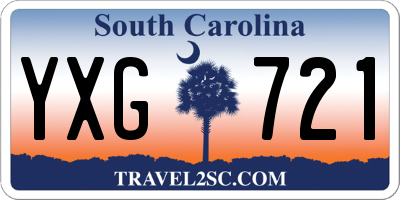 SC license plate YXG721