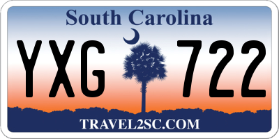 SC license plate YXG722