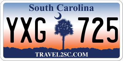 SC license plate YXG725