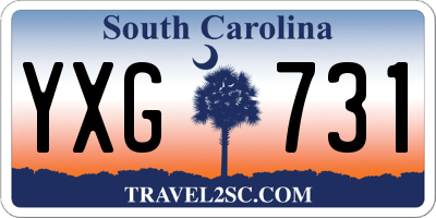 SC license plate YXG731