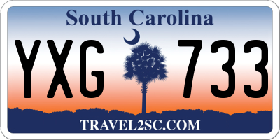 SC license plate YXG733