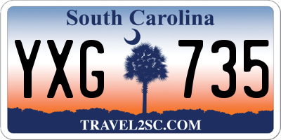 SC license plate YXG735