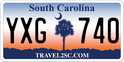 SC license plate YXG740