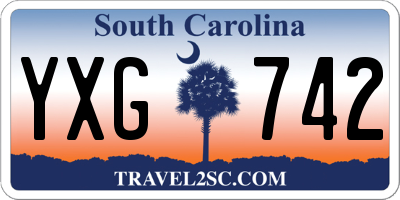 SC license plate YXG742