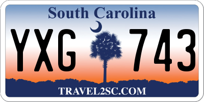 SC license plate YXG743