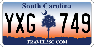 SC license plate YXG749