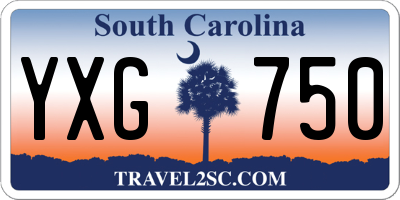 SC license plate YXG750