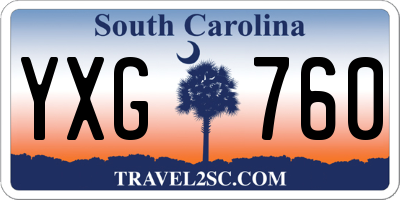 SC license plate YXG760