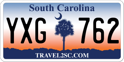 SC license plate YXG762