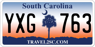 SC license plate YXG763