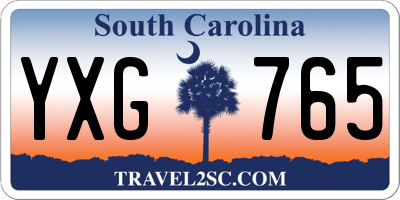 SC license plate YXG765